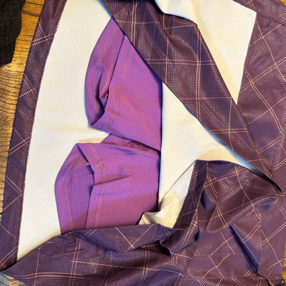 NWT Greg Norman ML75 Performance Golf Skort – Women's Large –Purple Plaid Preppy - Picture 8 of 11